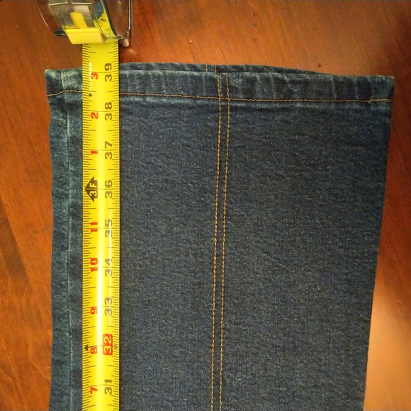 NWT Kosiuko Patchwork Y2K Vintage Size 27 Dark Jeans Low Cut Flare Knee Patches. - Picture 7 of 14